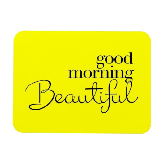 おはようございます美しいお世辞 マグネット (横)