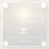 おはようございます賛美すい休日 ガラスコースター (裏面)