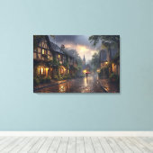 おはようございます雨の日 キャンバスプリント (インサイチュ (ウッドフロア))