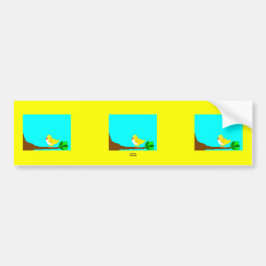 おはようございます黄色い鳥のバンパーシール バンパーステッカー