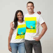 おはようございます黄色い鳥の男の白い基本Tシャツ Tシャツ (ユニセックス)