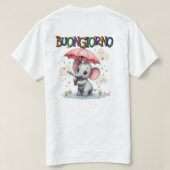 おはようございます、そして美しく Tシャツ (デザイン裏面)