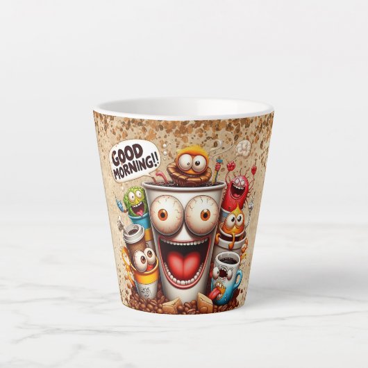 おはようございます コーヒー カフェラテマグ (正面)