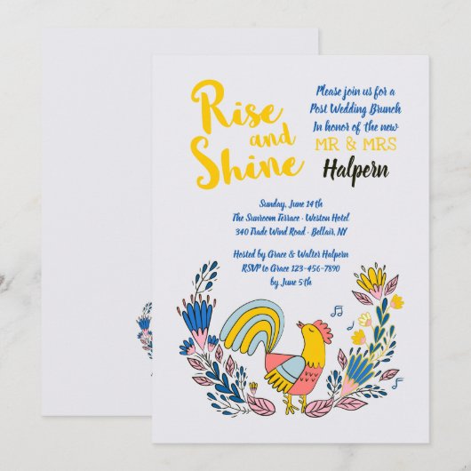 おはようございます 招待状 (正面/裏面)