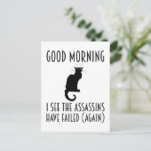 おはようございます – 暗殺者が失敗したのが見えます ポストカード (スタンド正面)