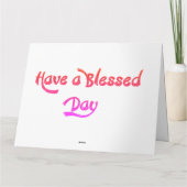 おはようございます。祝福に満ちた幸せな誕生日をお過ごしください サンキューカード (裏面)