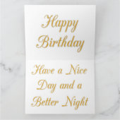 おはようございます。祝福に満ちた幸せな誕生日をお過ごしください サンキューカード (内部)