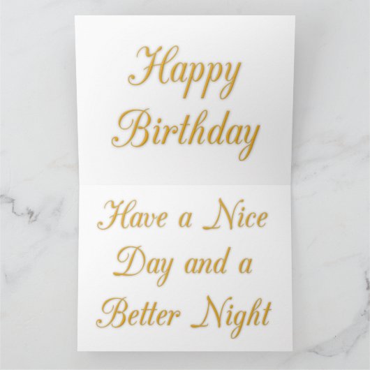 おはようございます。祝福に満ちた幸せな誕生日をお過ごしください サンキューカード (内部)