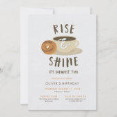 おはようございます！誕生日の朝食 招待状 (正面)