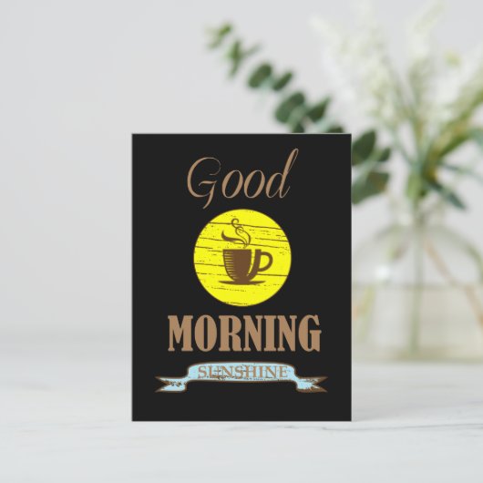 おはようございます！面白いコーヒー好きの名言集です。 ポストカード (スタンド正面)
