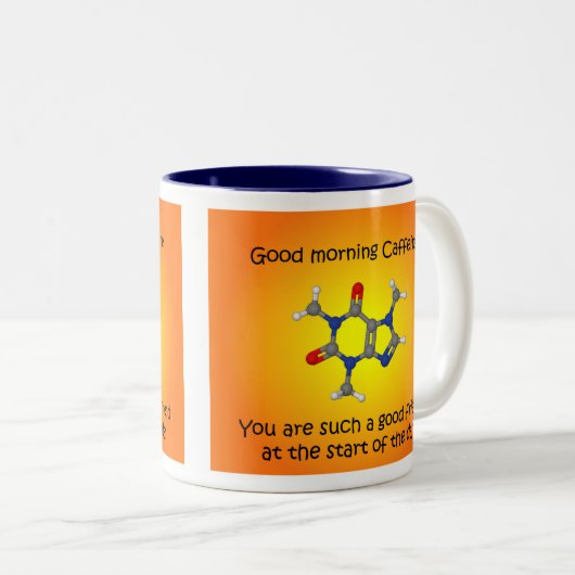 おはようのカフェインのツートーンマグ ツートーンマグカップ (正面右)