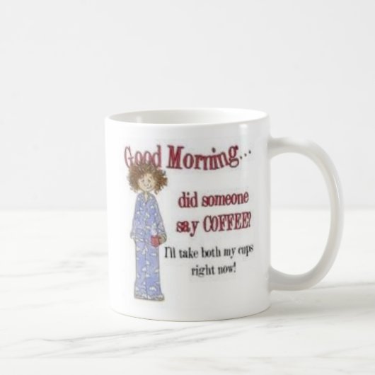 おはようのコーヒーのコップ コーヒーマグカップ (右)