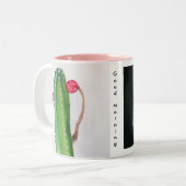 おはようのサボテンのコップ ツートーンマグカップ (正面左)