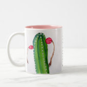 おはようのサボテンのコップ ツートーンマグカップ (左)