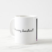 おはようの日光のマルチーズのマグ コーヒーマグカップ (正面左)