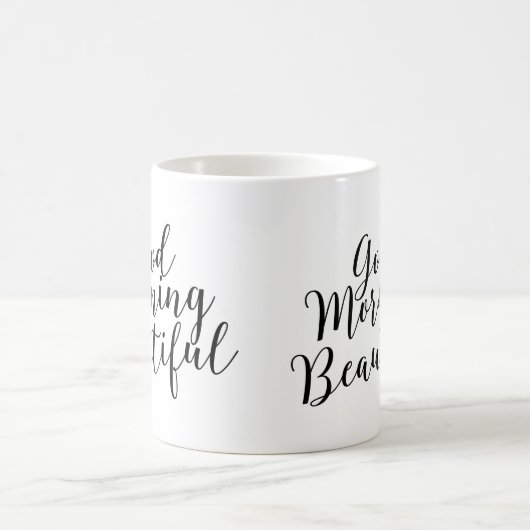 おはようの美しいコーヒー・マグ コーヒーマグカップ (中央)