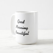 おはようの美しいマグ コーヒーマグカップ (正面左)