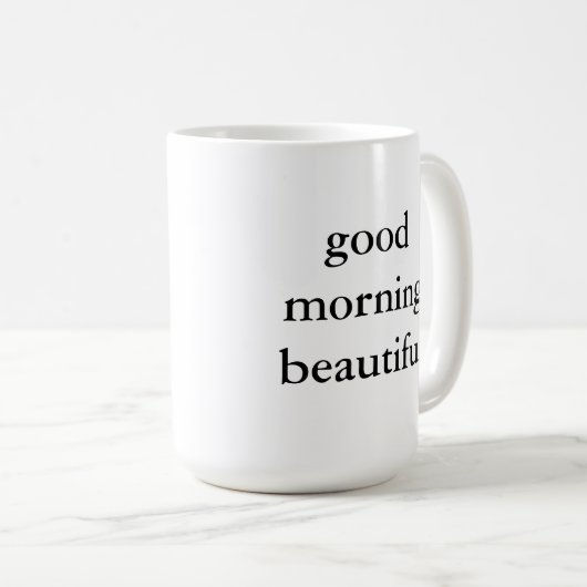 おはようの美しいマグ コーヒーマグカップ (正面右)
