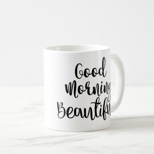 おはようの美しいマグ コーヒーマグカップ (正面右)