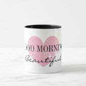 おはようの美しい11oz信号器のコーヒー・マグ マグカップ (中央)