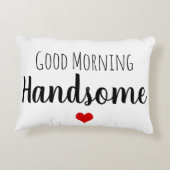 おはようの美しくかハンサムな枕 アクセントクッション (裏面)