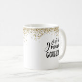 おはようの豪華でシックなグリッターのコーヒー・マグ コーヒーマグカップ (正面右)