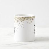おはようの豪華でシックなグリッターのコーヒー・マグ コーヒーマグカップ (中央)