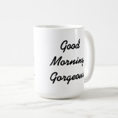 おはようの豪華なマグ コーヒーマグカップ (正面右)