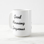 おはようの豪華なマグ コーヒーマグカップ (正面左)