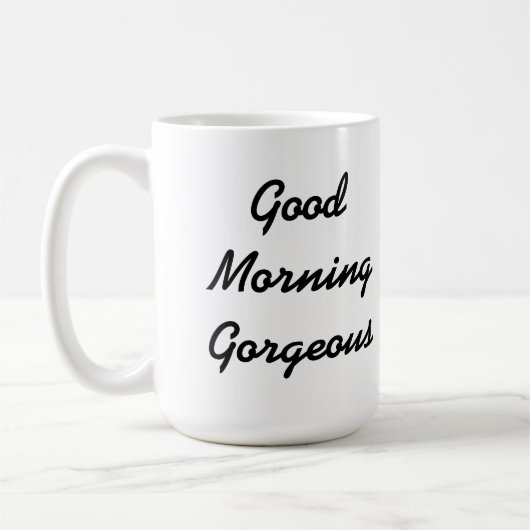 おはようの豪華なマグ コーヒーマグカップ (左)