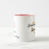 おはようの豪華なマグ-豪華な日を過して下さい ツートーンマグカップ (中央)