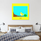 おはようの黄色の鳥のキャンバスプリントのプリント キャンバスプリント (インサイチュ (寝室))