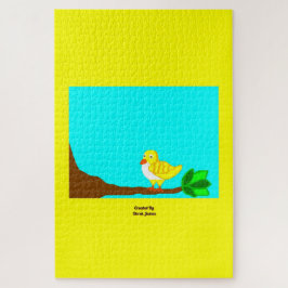 おはようの黄色の鳥のパズル20" x 30" ジグソーパズル