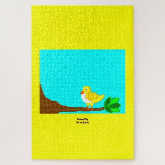 おはようの黄色の鳥のパズル20" x 30" ジグソーパズル (縦)