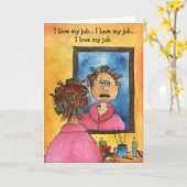 おはようカード、私は愛します私の仕事を… 私は私を…愛します カード (黄色い花)