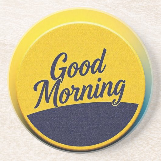 「おはようコート コースター (正面)