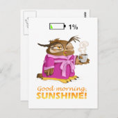 おはようサンシャインフクロウ ポストカード (正面/裏面)