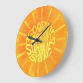 おはようサンシャイン！ ラージ壁時計 (傾斜)