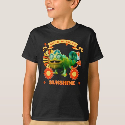 おはようサンシャイン 面白いカメレオン Tシャツ (正面)