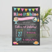 おはようサンデー・ブランチのご招待(黒板スタイル) 招待状 (スタンド正面)