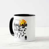 おはようシティーおもしろいエレガントユニークよ マグカップ (正面左)