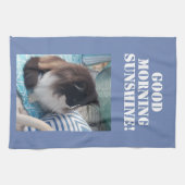 おはようタキシード猫フォトキッチンタオル キッチンタオル (横)