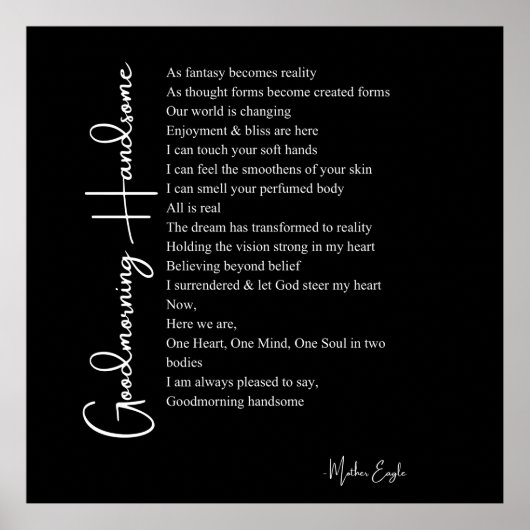 おはようハンサムなラブソンウォールアートポスター ポスター (正面)