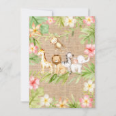 おはようベイビー ジャングルベイビー シャワーの招待状 招待状 (裏面)