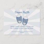 おはようベイビー | ベイビーシューズ ダスティーブルー 男の子 おむつラッフル エンクロージャーカード (正面)