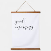 おはようベッドエレガント上おやすみ 吊り下げ型タペストリー (正面)