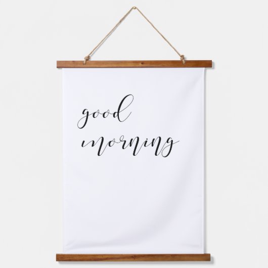 おはようベッドエレガント上おやすみ 吊り下げ型タペストリー (正面)