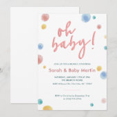 おはようベビーシャワーのご招待 招待状 (正面/裏面)