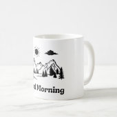 おはようマグカップ – マインドセットやる気を起こさせるマグカップ、 コーヒーマグカップ (正面右)