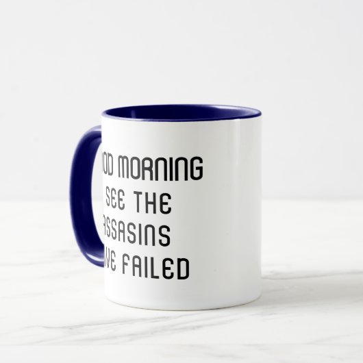 おはようマグ – 暗殺者が失敗したようだ マグカップ (正面左)